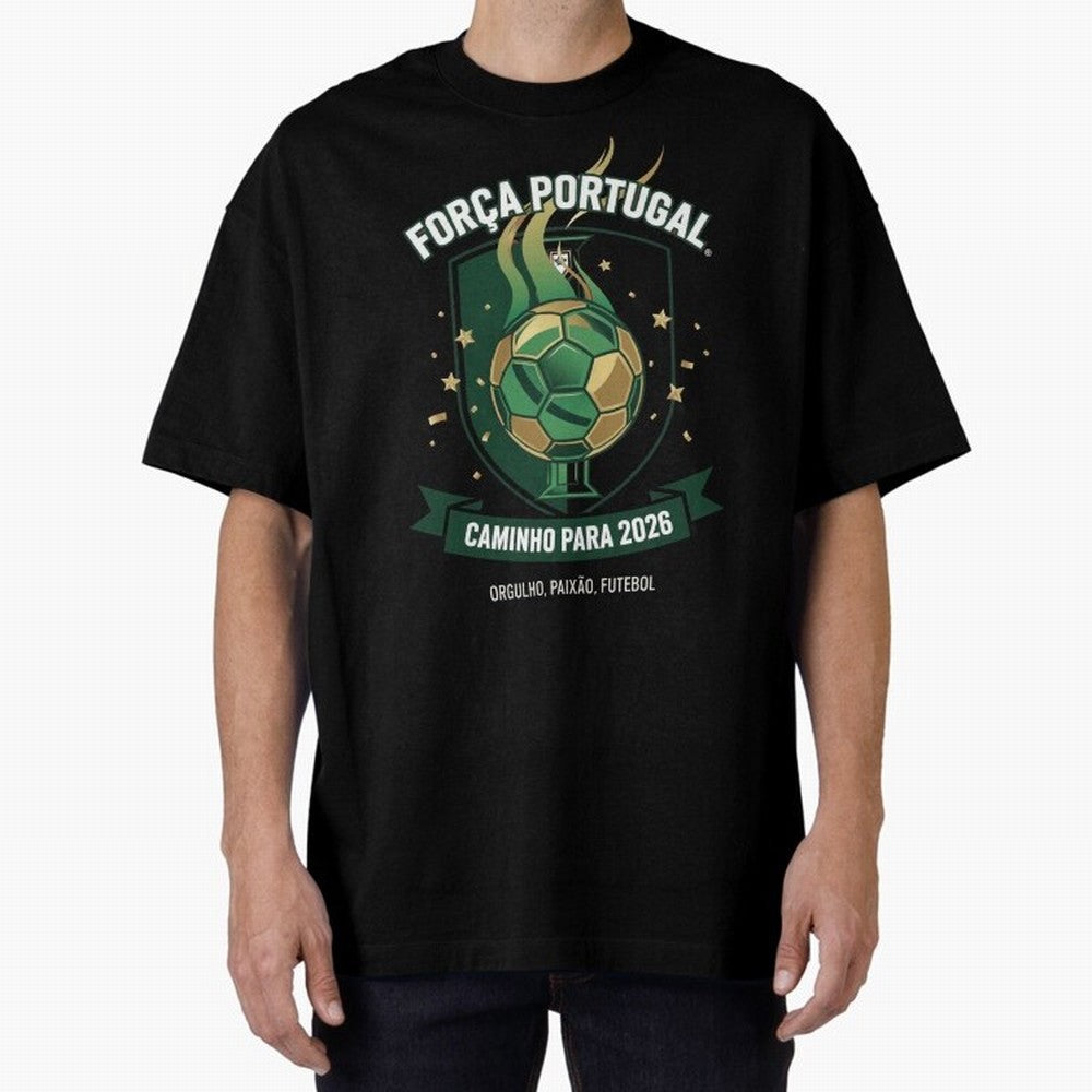 Portugal World Cup 2026 Fan Art Oversized T-Shirt Live the Energy of FIFA World Cup 2026 USA Canada Mexico for Fans of CR7 and Messi and Netherlands, Bringing Tournament Hype, Historic Matchups, Family Viewing Parties and Global Sports Pride; Made