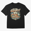 Soccer USA Oversized T-Shirt Represent Fans Who Live for FIFA World Cup 2026 Group Stage Spirit, Featuring France, CR7 and Messi, Stadium Chants, National Pride, Trophy Dreams and Unforgettable Football Memories; Perfect for Fans, Collectors,