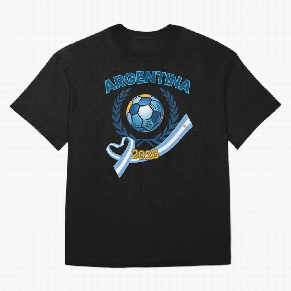 Argentina 2026 Oversized T-Shirt Make Every Kick Count in Global Football Passion for FIFA World Cup 2026, Centered on Cristiano Ronaldo, Portugal, Spain and Germany, Football Festival Excitement, Trophy Ambitions, Country Rivalries and Star Player