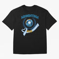 Argentina 2026 Oversized T-Shirt Make Every Kick Count in Global Football Passion for FIFA World Cup 2026, Centered on Cristiano Ronaldo, Portugal, Spain and Germany, Football Festival Excitement, Trophy Ambitions, Country Rivalries and Star Player