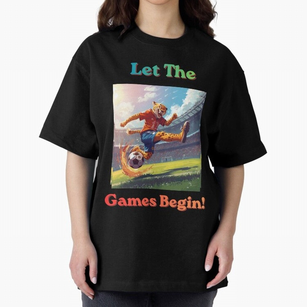 Let The Games Begin ¨C World Cup Soccer 2026 Oversized T-Shirt Honor the Beautiful Game during FIFA World Cup 2026 for Fans of Messi, CR7 and Mbappe and Germany, Bringing Stadium Chants, National Pride, Trophy Dreams and Unforgettable Football