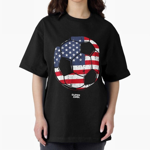 2026 USA Soccer Fan World Cup Oversized T-Shirt Celebrate Fan Culture around FIFA World Cup 2026 for Fans of Haaland and Mbappe and Argentina, Bringing Tournament Hype, Historic Matchups, Family Viewing Parties and Global Sports Pride; Perfect for