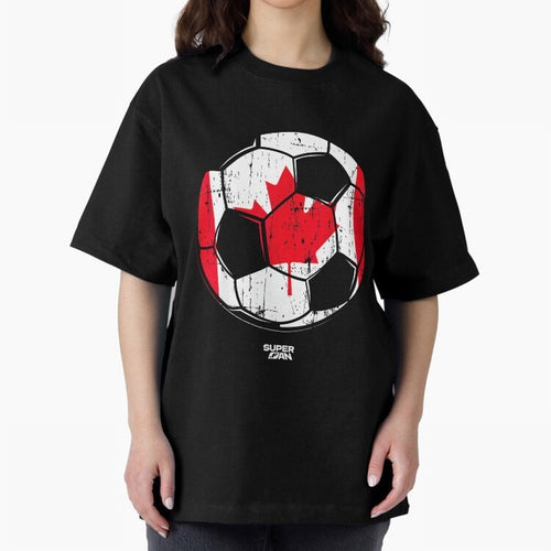 2026 Canada Soccer Fan World Cup Oversized T-Shirt Capture Stadium Memories from FIFA World Cup 2026 USA Canada Mexico for Fans of Messi and Cristiano Ronaldo and England, Bringing Supporter Pride, Iconic Celebrations, Legendary Names and Global