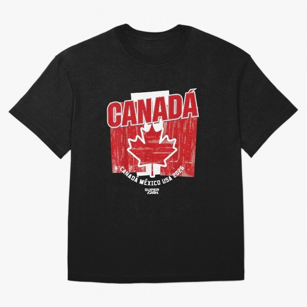 2026 Canada Soccer Fan World Cup Oversized T-Shirt Represent Global Football Passion for FIFA World Cup 2026 USA Canada Mexico, Centered on Haaland, Brazil, Worldwide Fan Energy, Dramatic Goals, Stadium Lights and Championship Celebrations; Ideal
