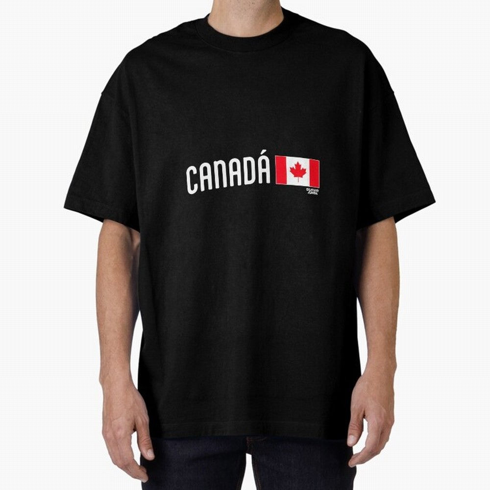 2026 Canada Soccer Fan World Cup Oversized T-Shirt Fuel Your Fan Pride for FIFA World Cup 2026 Group Stage Spirit, with France, Messi, Football History, Final Match Energy, Crowd Noise and Once in a Lifetime Moments; Created for Match Day Parties,