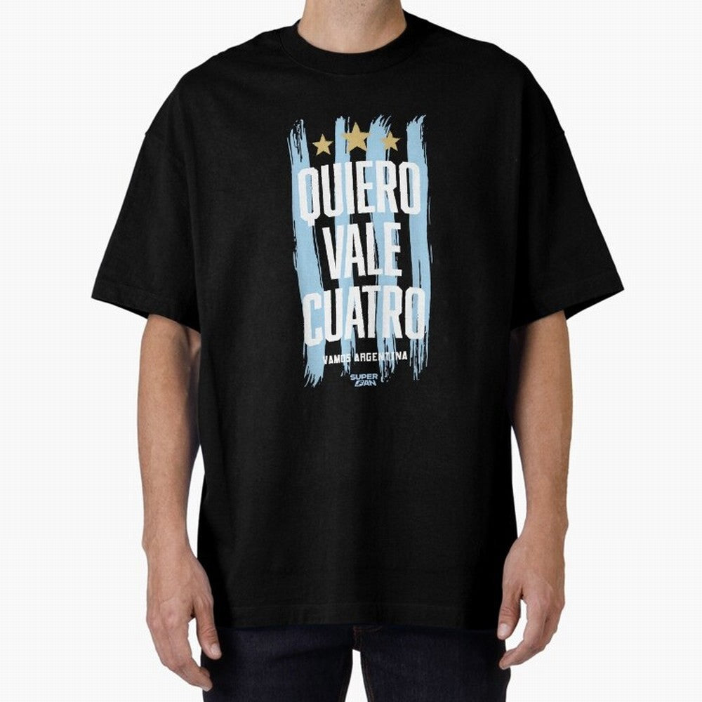 Argentinian Soccer Fan World Cup 2026 Oversized T-Shirt Make the Season About FIFA World Cup 2026 Group Stage Driven by CR7 and Messi, France and Portugal Energy, Worldwide Fan Energy, Dramatic Goals, Stadium Lights and Championship Celebrations;