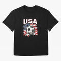 2026 Cup Flag Soccer Pride Fun Family USA Oversized T-Shirt Support FIFA World Cup 2026 USA Canada Mexico Spirit, Filled with Brazil, Haaland and Mbappe, Stadium Chants, National Pride, Trophy Dreams and Unforgettable Football Memories; Perfect for