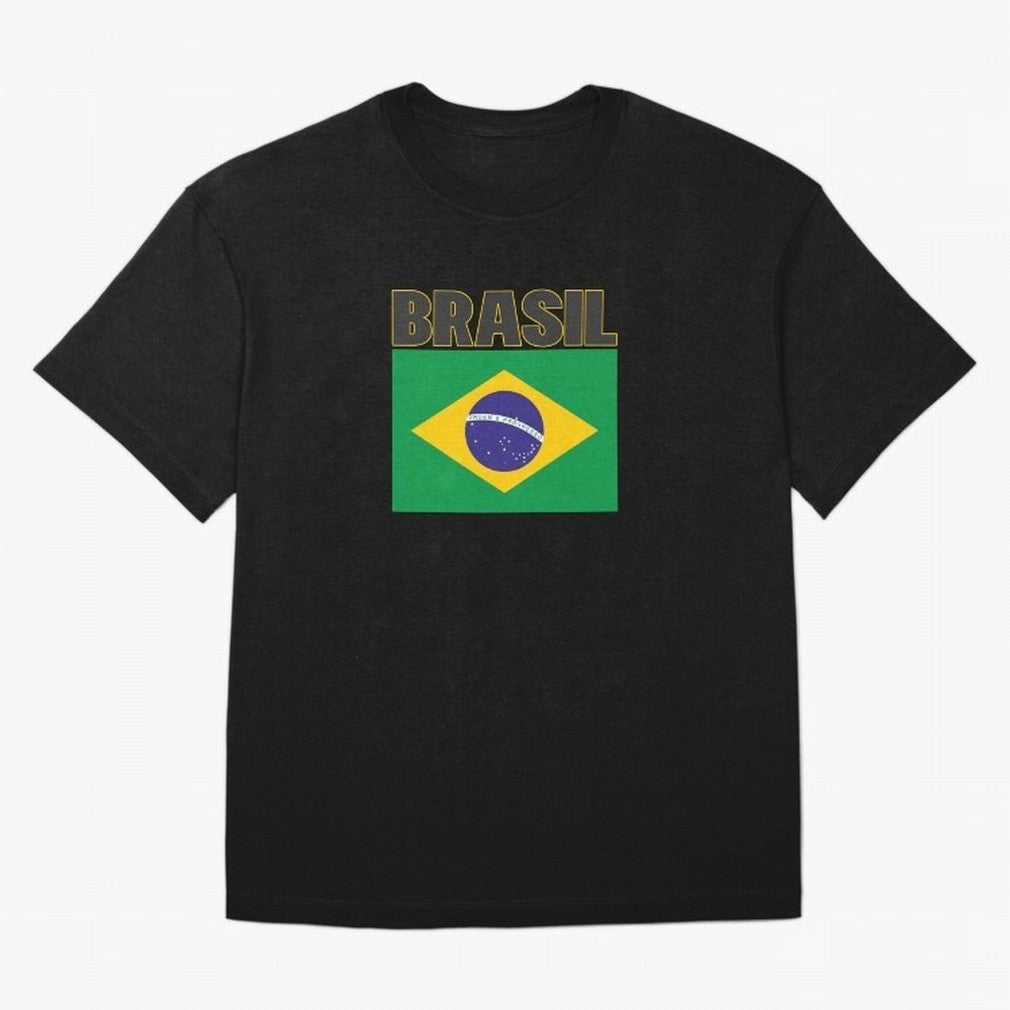 Brasil Flag Oversized T-Shirt Join Supporters Worldwide for FIFA World Cup 2026 for Fans of Messi, Neymar and Mbappe and Argentina, France and Brazil, Bringing Champion Mindset, Group Stage Buzz, Knockout Tension and Passionate Fan Culture; Created