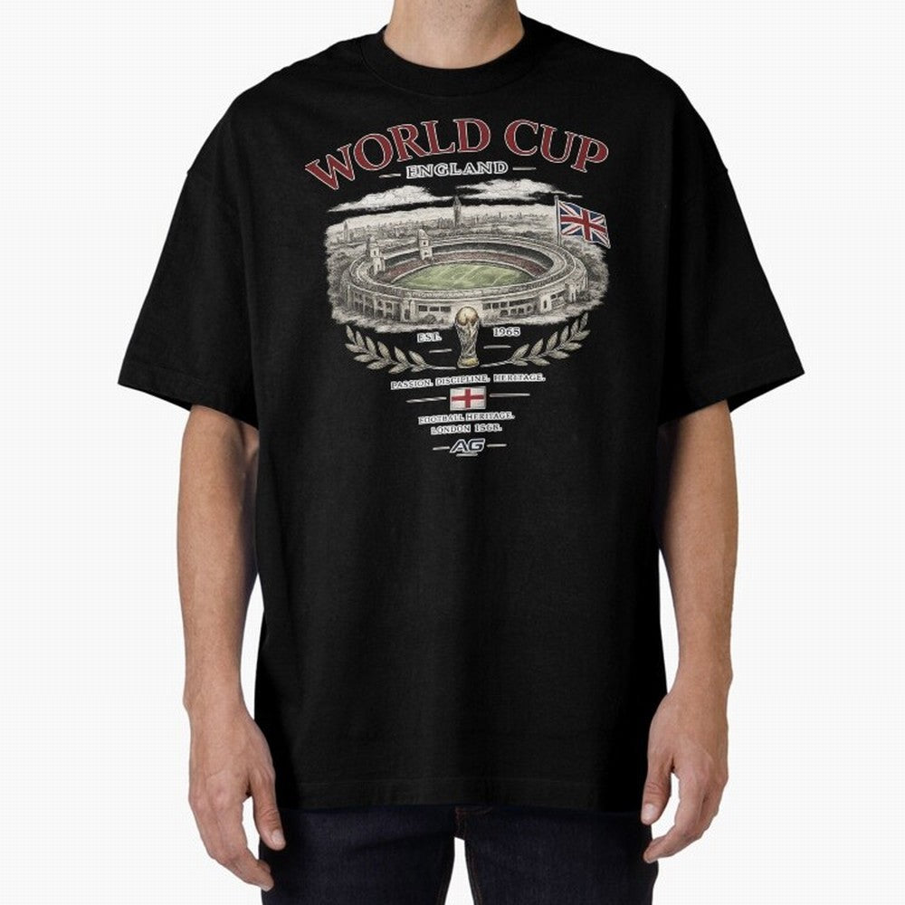 England World Cup Wembley Streetwear Oversized T-Shirt Show Love for Legendary Goals in FIFA World Cup 2026 Spirit, Capturing England and Germany, CR7, Sports Nostalgia, International Competition, Famous Players and Unforgettable Victories; Perfect