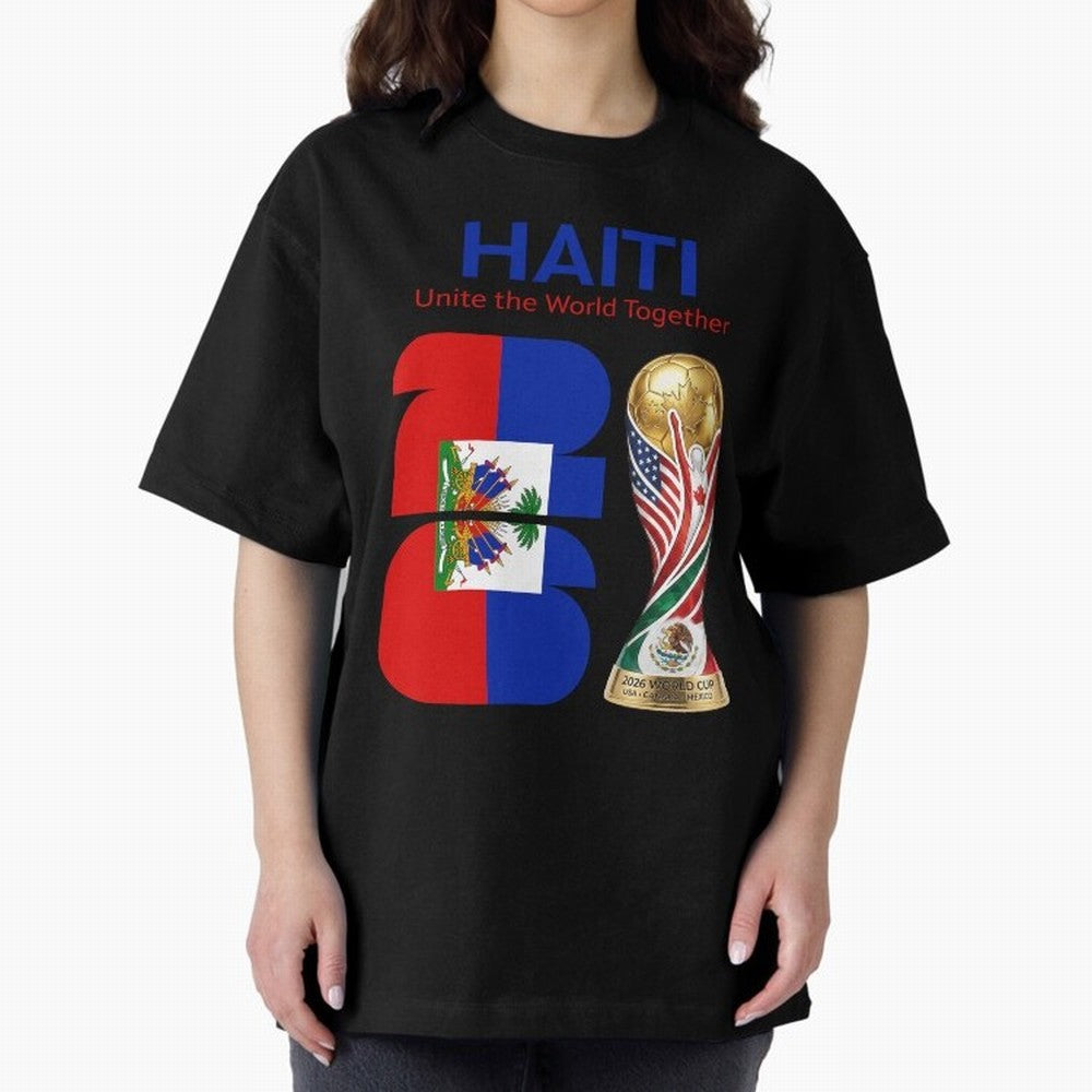 World Cup 2026, IMG 024, HAITI 014 Oversized T-Shirt Show Match Day Excitement for the FIFA World Cup 2026 Journey through Haaland Highlights, Germany Pride, Football Passion, Legendary Performances, Festival Vibes and Supporter Community; Built