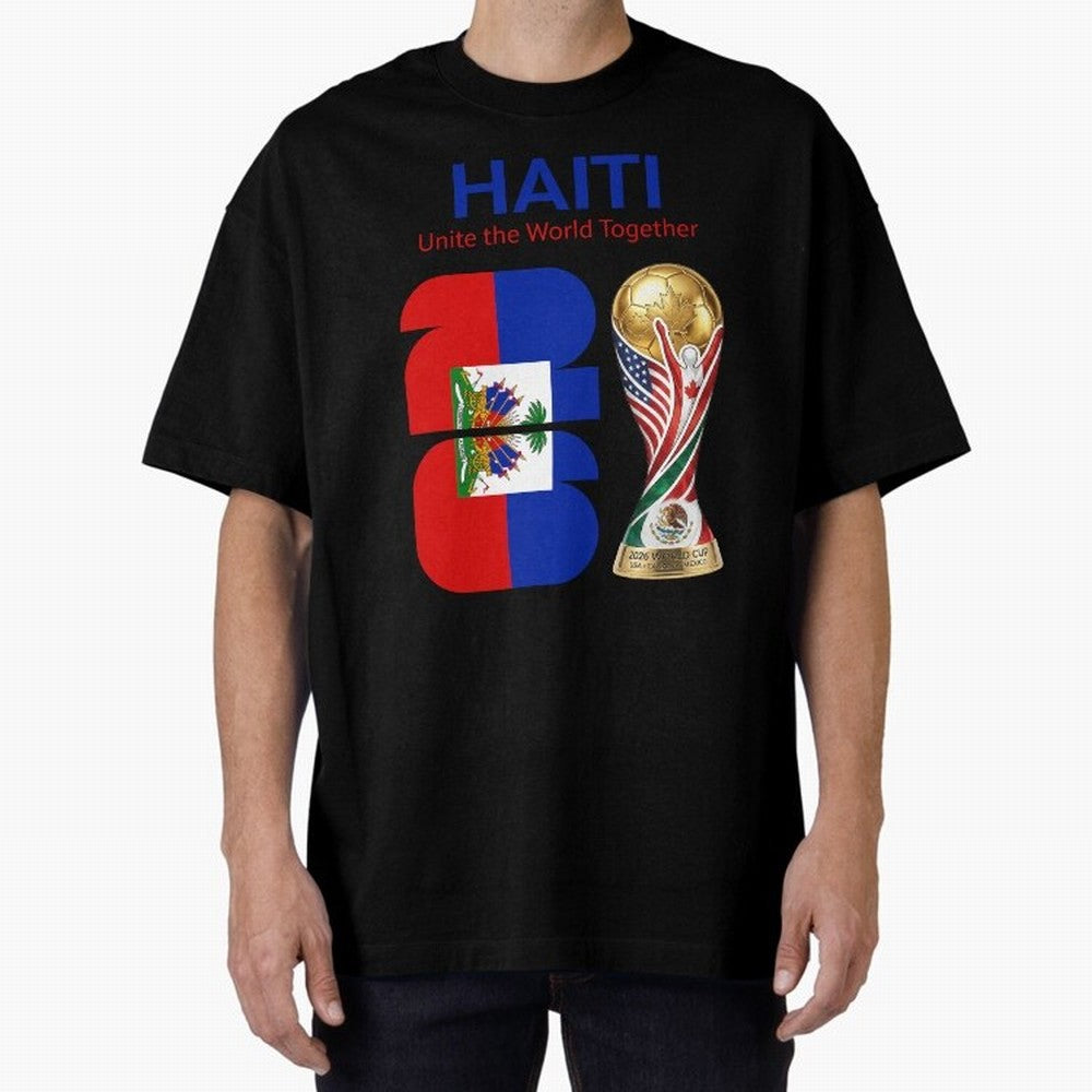 World Cup 2026, IMG 024, HAITI 014 Oversized T-Shirt Show Match Day Excitement for the FIFA World Cup 2026 Journey through Haaland Highlights, Germany Pride, Football Passion, Legendary Performances, Festival Vibes and Supporter Community; Built