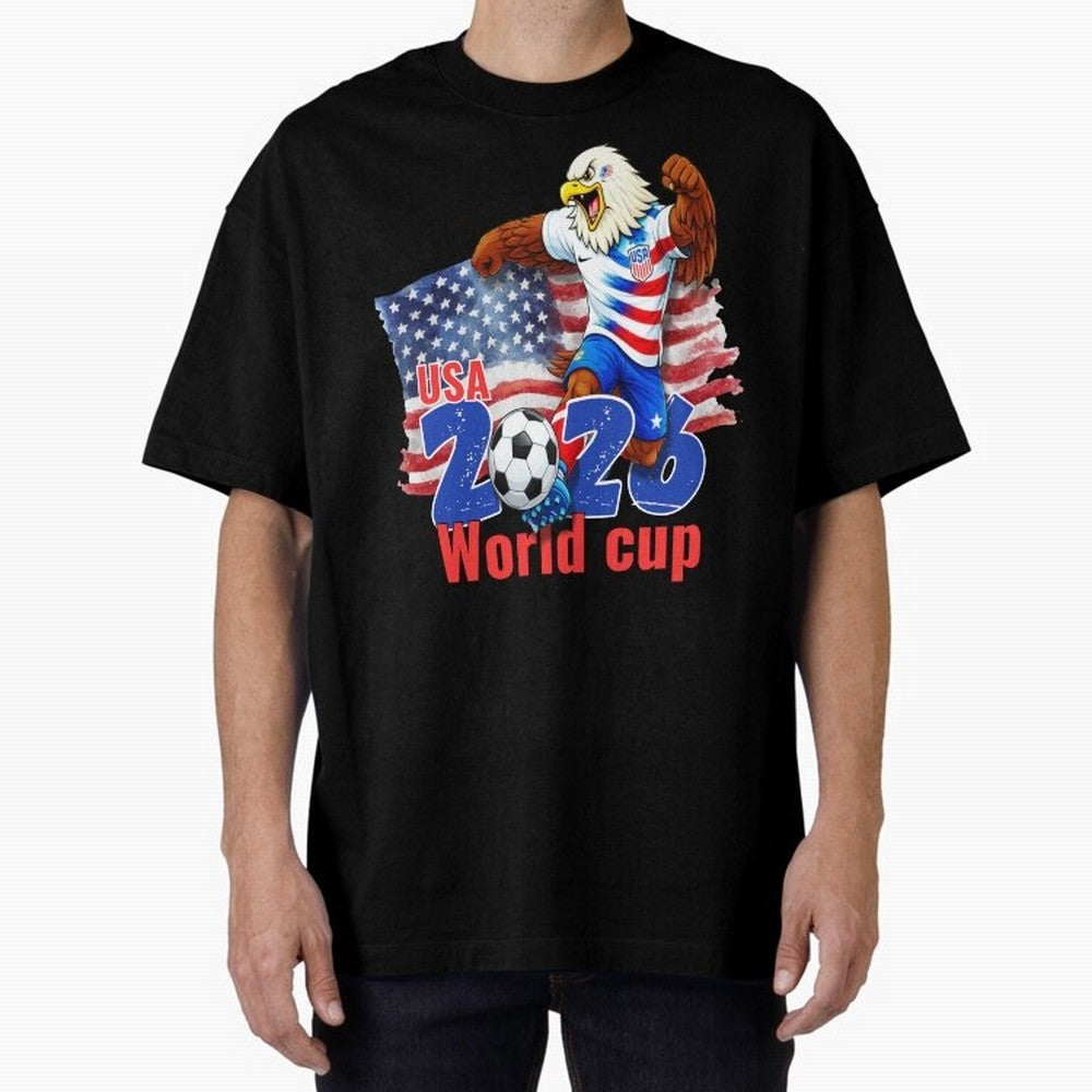 USA 2026 WORLD CUP Oversized T-Shirt Capture Stadium Memories from the FIFA World Cup 2026 USA Canada Mexico Journey through CR7 Highlights, France and Portugal Pride, Football Passion, Legendary Performances, Festival Vibes and Supporter
