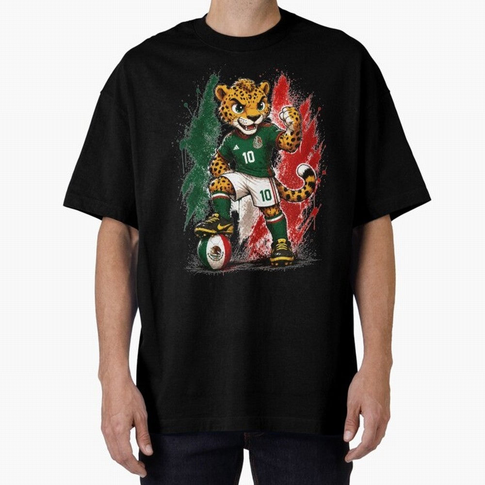 Mexico Fifa Mundial Oversized T-Shirt Remember Iconic Moments from FIFA World Cup 2026 Group Stage Spirit, Filled with Argentina, Messi and Cristiano Ronaldo, Stadium Chants, National Pride, Trophy Dreams and Unforgettable Football Memories; Made