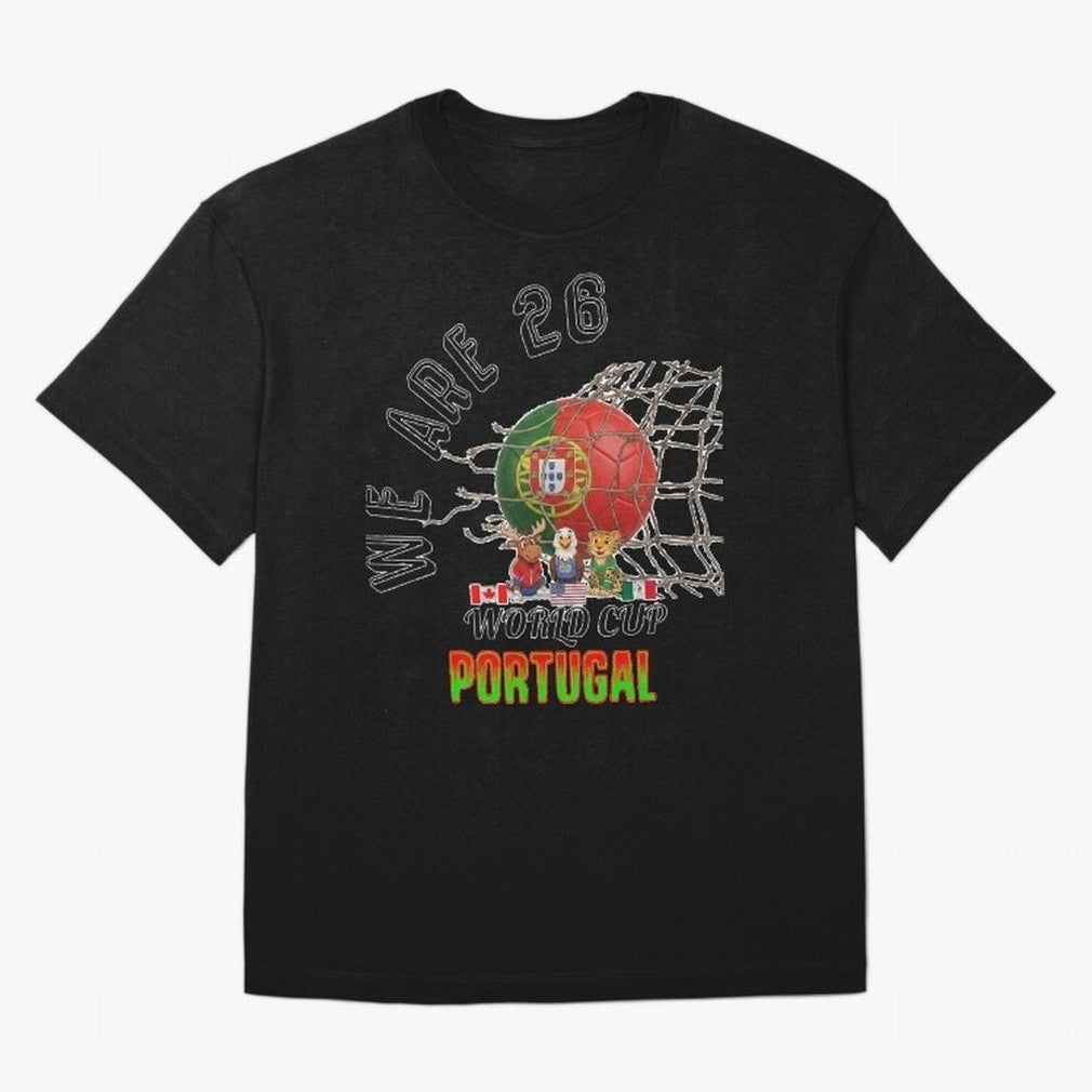 World cup 26 - Portugal Oversized T-Shirt Support Iconic Players in FIFA World Cup 2026 Group Stage Celebrating Mbappe and Neymar, Argentina, France and Brazil Energy, Goal Celebration Energy, Supporter Heritage, Football Icons and Worldwide