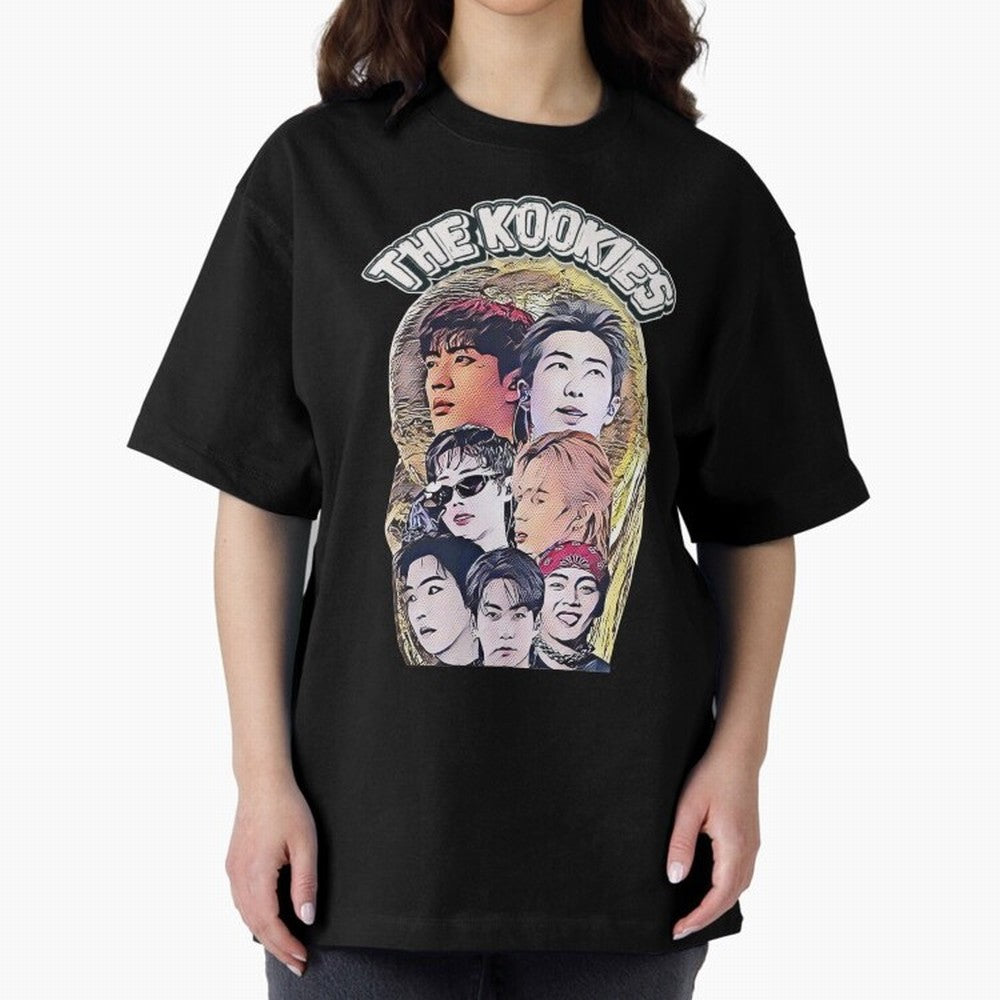 The Kookies - BTS Design Oversized T-Shirt Relive Legendary Nights from Global Football Passion for FIFA World Cup 2026 USA Canada Mexico, Made for Messi and Cristiano Ronaldo, Argentina, Champion Mindset, Group Stage Buzz, Knockout Tension and