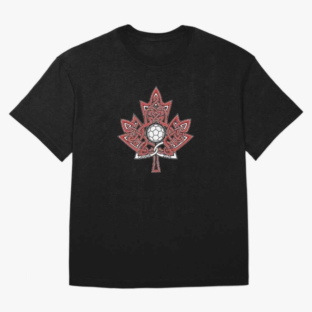 Interwoven Maple Leaf Canada Soccer 2026 T-Shirt_83135197 Oversized T-Shirt Celebrate National Team Dreams in the FIFA World Cup 2026 Journey through CR7 Highlights, Brazil Pride, Championship Spirit, Famous Goals, Roaring Crowds and International