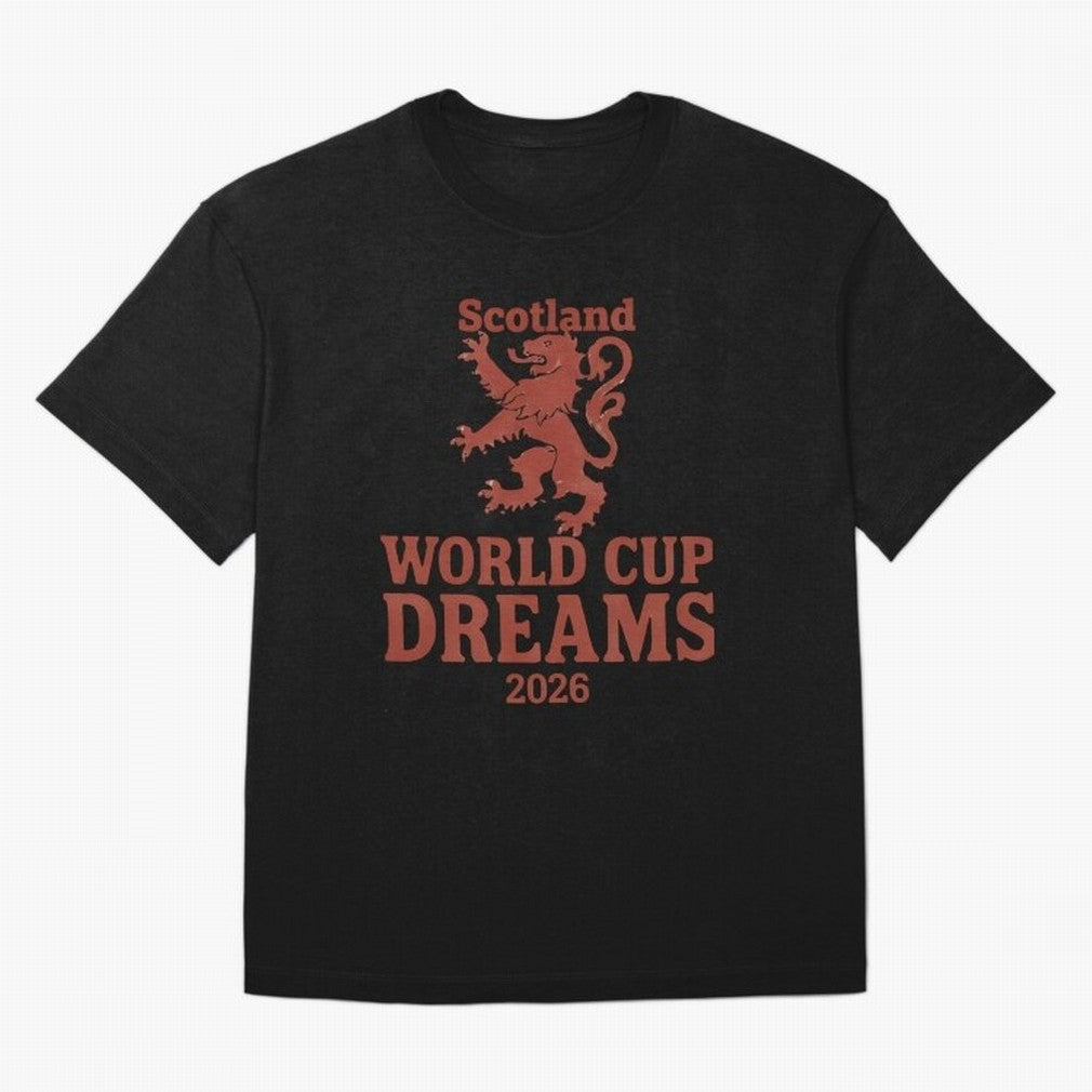 Scotland World Cup Dreams 2026 Oversized T-Shirt Bring Trophy Dreams to FIFA World Cup 2026 Spirit, Filled with Spain and Netherlands, Cristiano Ronaldo, Classic Soccer Heritage, Championship Pressure, Fan Loyalty and International Pride; Made for