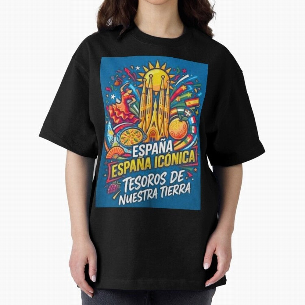 Spain Oversized T-Shirt Bring Match Day Fire to the FIFA World Cup 2026 Group Stage Journey through Messi, CR7 and Mbappe Highlights, Spain Pride, Stadium Chants, National Pride, Trophy Dreams and Unforgettable Football Memories; Built for