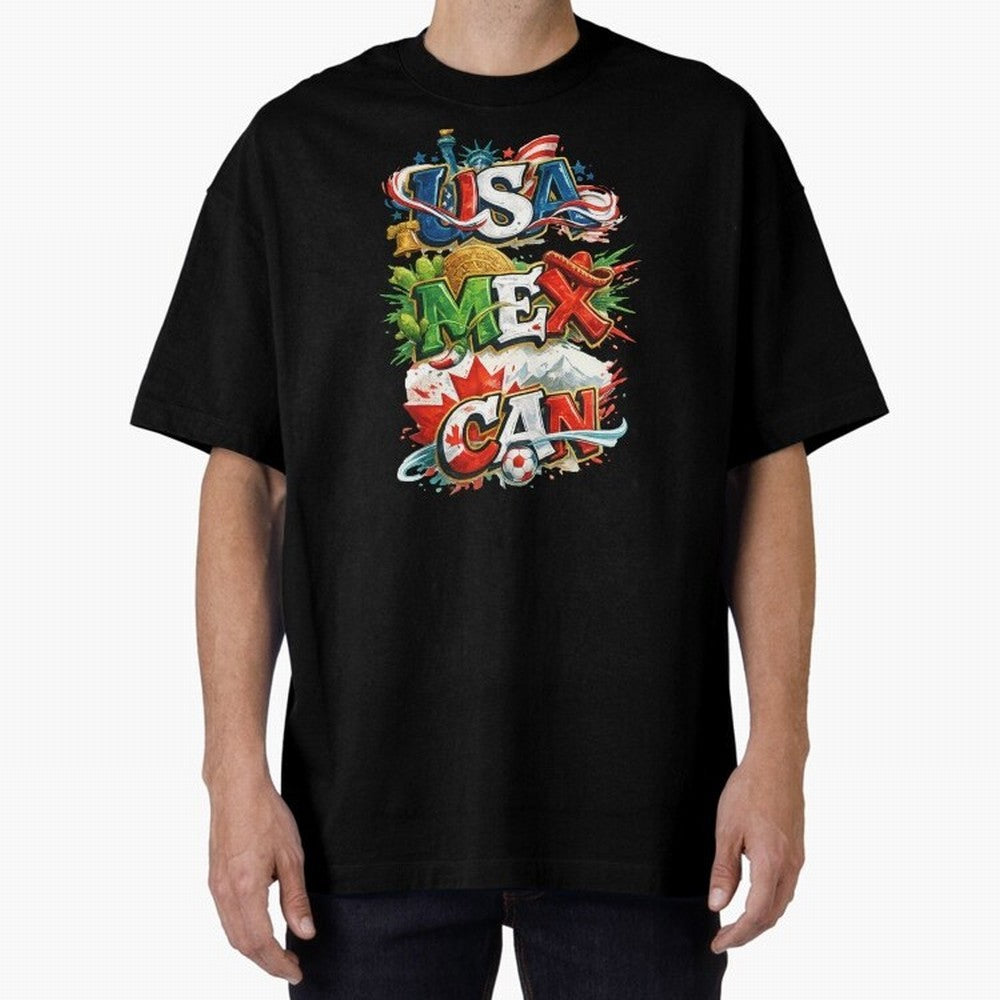 World Cup 2026 USA Canada Mexico Oversized T-Shirt Relive Legendary Nights from the FIFA World Cup 2026 Group Stage Journey through Haaland Highlights, Germany Pride, Match Day Excitement, Supporter Culture, Golden Goals and Global Football
