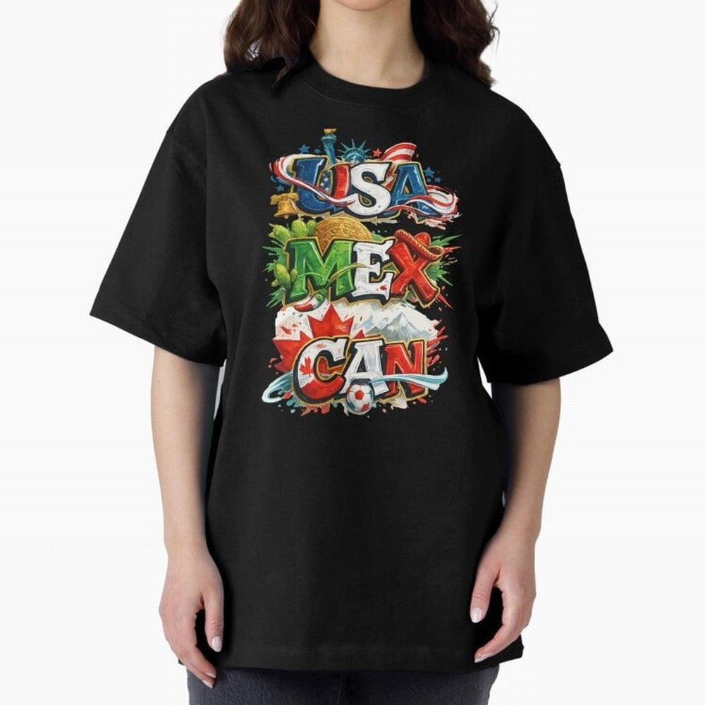 World Cup 2026 USA Canada Mexico Oversized T-Shirt Relive Legendary Nights from the FIFA World Cup 2026 Group Stage Journey through Haaland Highlights, Germany Pride, Match Day Excitement, Supporter Culture, Golden Goals and Global Football