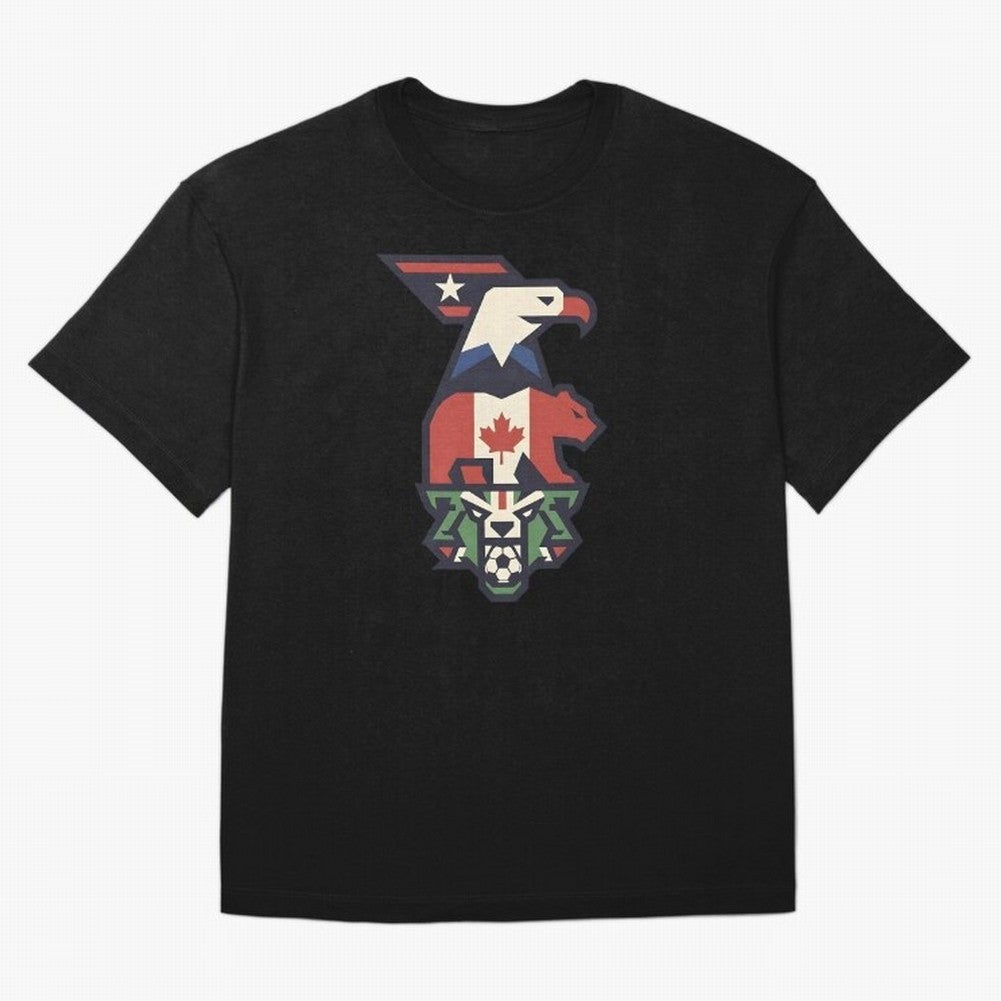USA Canada Mexico World Cup 2026 Host Nations Oversized T-Shirt Fuel FIFA World Cup 2026 Group Stage Inspired by Haaland and Mbappe, Brazil Energy, Championship Spirit, Famous Goals, Roaring Crowds and International Football Unity; Great for