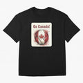 Go Canada Soccer Ball Flag | Canadian Football Fan Graphic Tee Oversized T-Shirt Honor the FIFA World Cup 2026 Journey through Haaland Highlights, England, France and Netherlands Pride, Football Passion, Legendary Performances, Festival Vibes and
