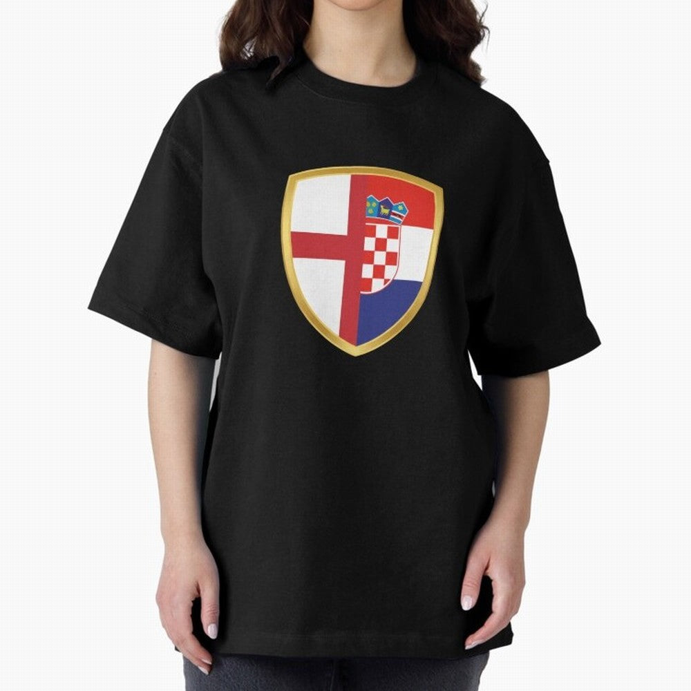 FIFA World Cup - England v Croatia Oversized T-Shirt Show Your Tournament Heart for FIFA World Cup 2026 USA Canada Mexico Centered on Mbappe and Neymar, Brazil Energy, Retro Football Energy, Iconic Rivalries, Trophy Chase Drama and Stadium