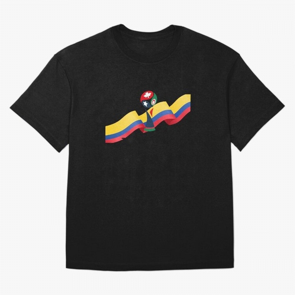 World Cup 2026 Team Colombia Oversized T-Shirt Stand with Match Day Hype around FIFA World Cup 2026 Group Stage, Neymar, Haaland and Cristiano Ronaldo, France and Portugal, Champion Mindset, Group Stage Buzz, Knockout Tension and Passionate Fan