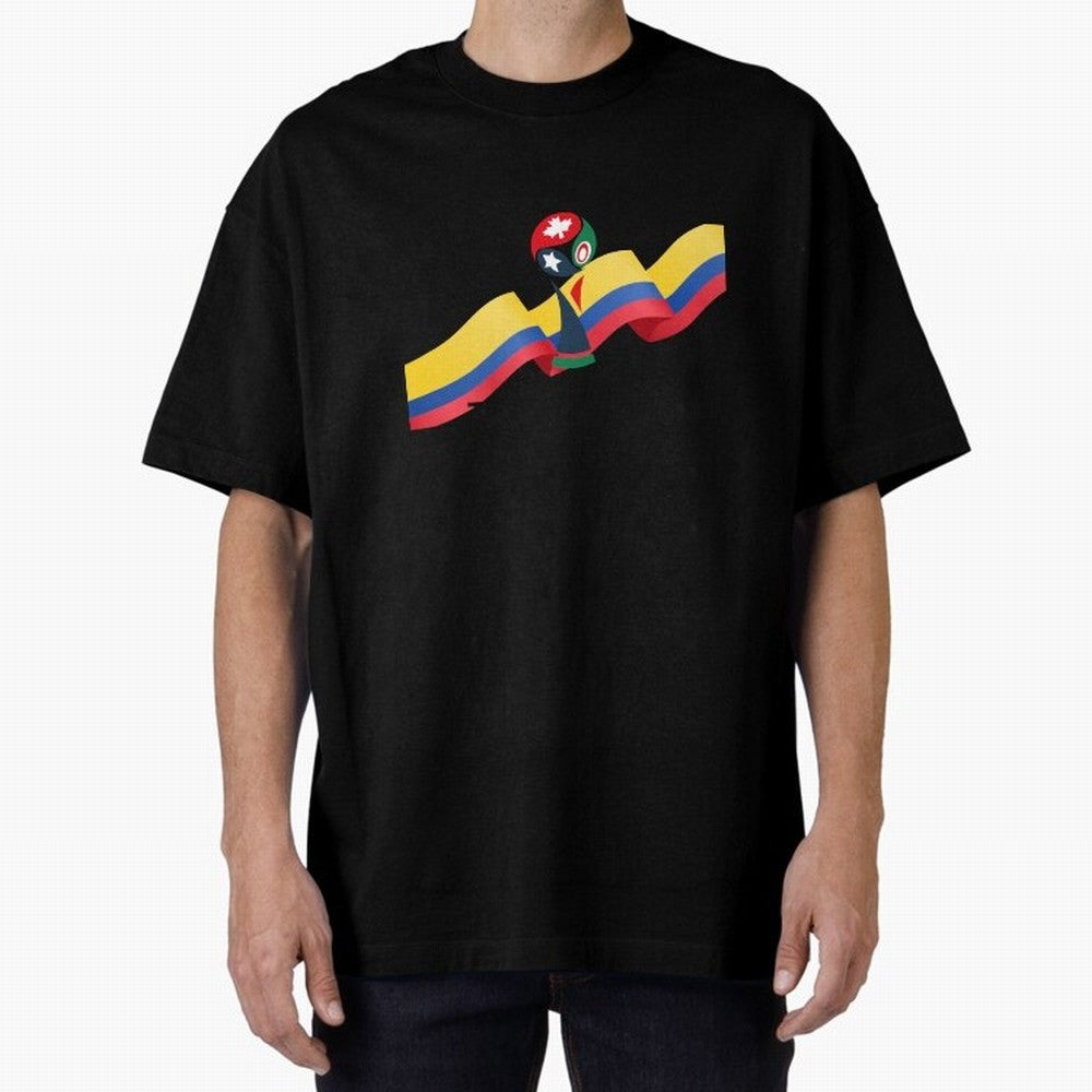 World Cup 2026 Team Colombia Oversized T-Shirt Stand with Match Day Hype around FIFA World Cup 2026 Group Stage, Neymar, Haaland and Cristiano Ronaldo, France and Portugal, Champion Mindset, Group Stage Buzz, Knockout Tension and Passionate Fan