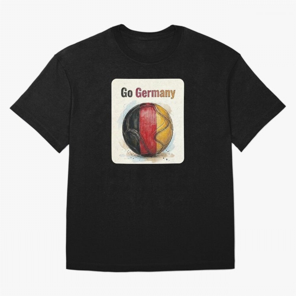 Go Germany Soccer Ball Flag | German Football Fan Graphic Tee Oversized T-Shirt Make Game Day About the FIFA World Cup 2026 Journey through Cristiano Ronaldo, Haaland and CR7 Highlights, England, France and Netherlands Pride, Champion Mindset,