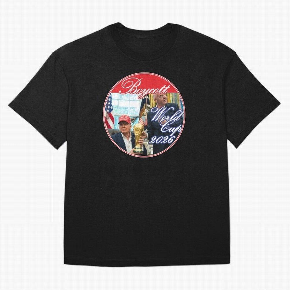 Boycott World Cup 2026 Oversized T-Shirt Feel Global Football Passion for FIFA World Cup 2026 USA Canada Mexico, Driven by Cristiano Ronaldo, Haaland and CR7, Brazil, Champion Mindset, Group Stage Buzz, Knockout Tension and Passionate Fan Culture;
