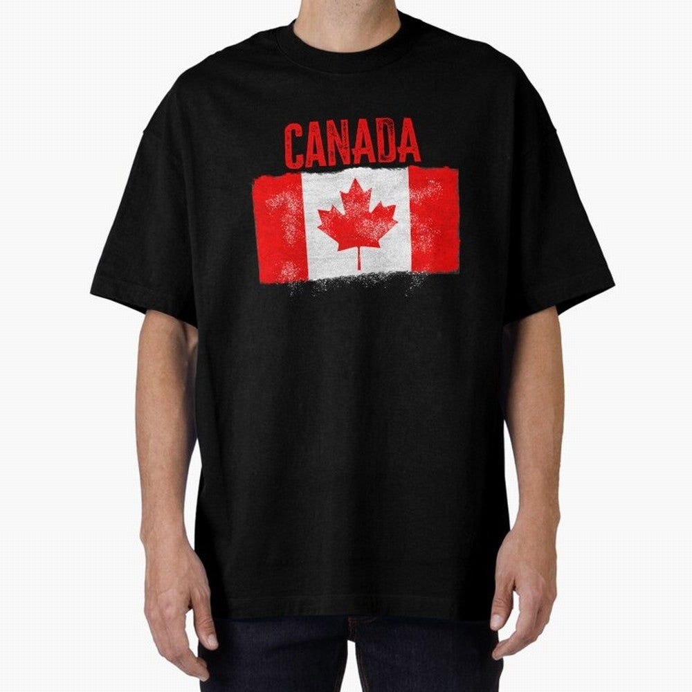 Canada Oversized T-Shirt Keep the Legacy of FIFA World Cup 2026 USA Canada Mexico Spirit, Connected to France, Mbappe, Retro Football Energy, Iconic Rivalries, Trophy Chase Drama and Stadium Atmosphere; Great for Watch Parties, Sports Bars, Family