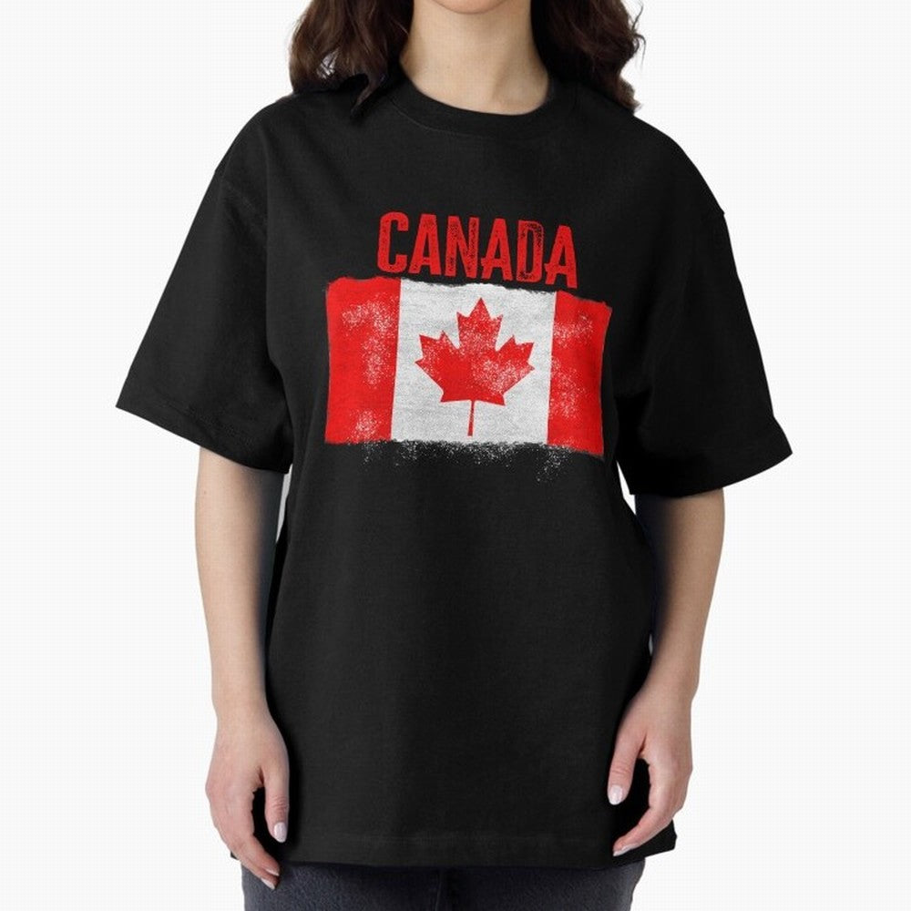 Canada Oversized T-Shirt Keep the Legacy of FIFA World Cup 2026 USA Canada Mexico Spirit, Connected to France, Mbappe, Retro Football Energy, Iconic Rivalries, Trophy Chase Drama and Stadium Atmosphere; Great for Watch Parties, Sports Bars, Family