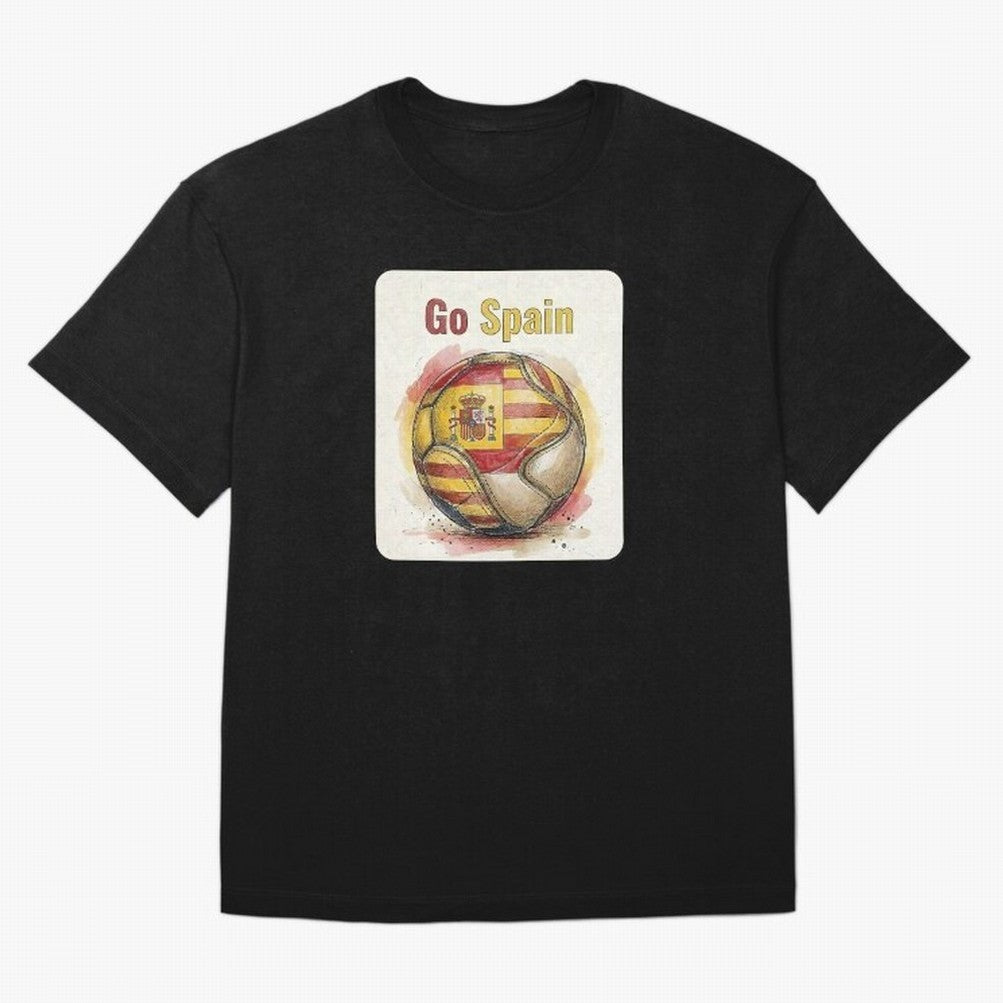 Go Spain Soccer Ball Flag | Canadian Football Fan Graphic Tee Oversized T-Shirt Bring Bold Fan Energy to the FIFA World Cup 2026 Journey through Messi, CR7 and Mbappe Highlights, France Pride, Football History, Final Match Energy, Crowd Noise and