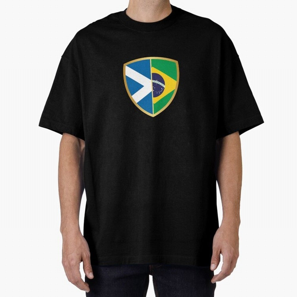 FIFA World Cup -Scotland v Brazil Oversized T-Shirt Fuel the Hype around FIFA World Cup 2026 USA Canada Mexico Spirit, Made for Brazil, Portugal and Argentina, Messi, Neymar and Mbappe, Supporter Pride, Iconic Celebrations, Legendary Names and