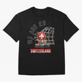 World cup 26 - Switzerland Oversized T-Shirt Join FIFA World Cup 2026 Group Stage Highlighting Messi, Portugal, Spain and Germany Energy, Fan Favorite Moments, National Team Passion, Big Match Drama and Soccer History; Perfect for Supporters Who