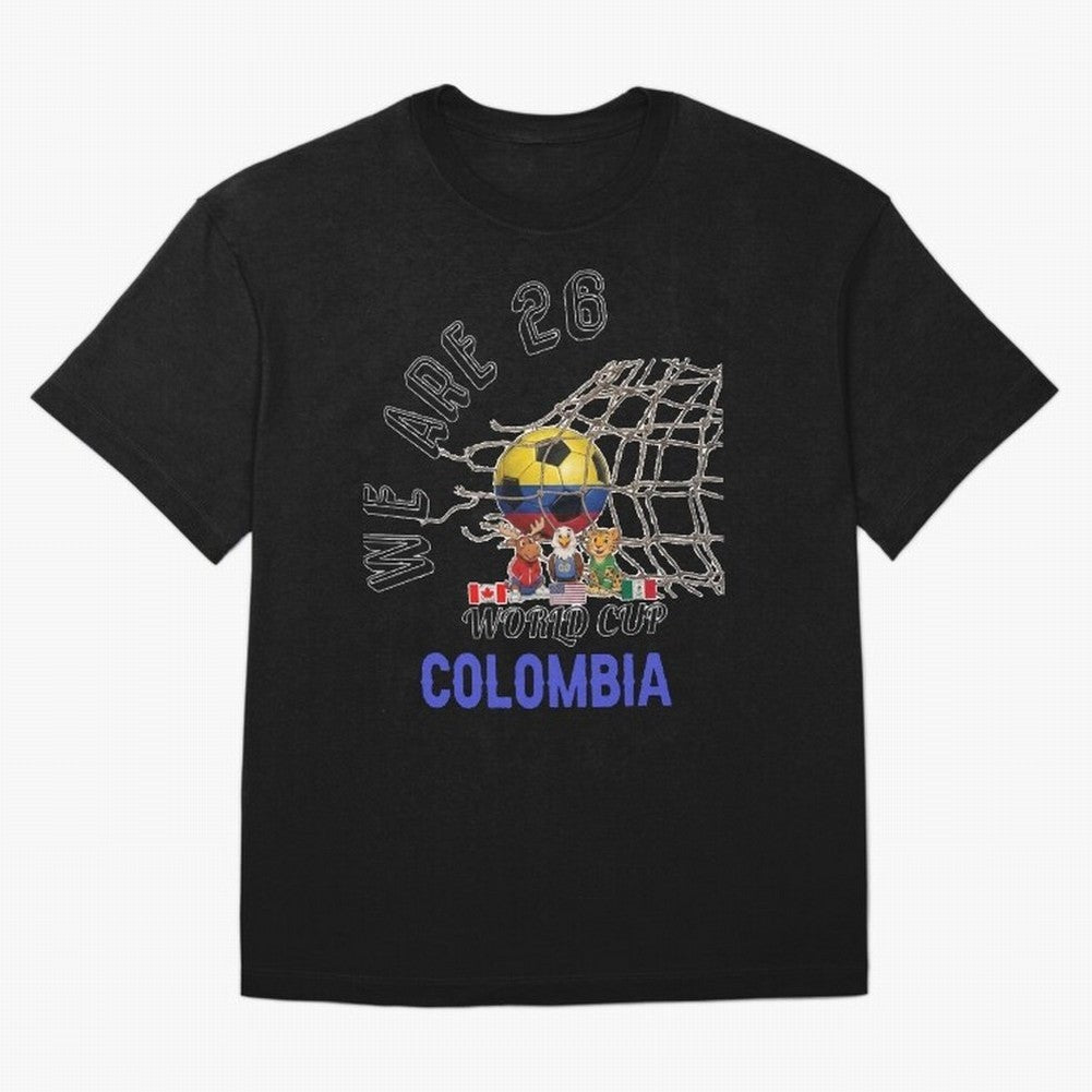 World cup 26 - Colombia Oversized T-Shirt Bring a Champion Mindset to Global Football Passion for FIFA World Cup 2026 USA Canada Mexico, Inspired by CR7, England and Germany, Championship Spirit, Famous Goals, Roaring Crowds and International