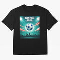 Boston 2026 Soccer Event Oversized T-Shirt Show Up for the Glory of Global Football Passion for FIFA World Cup 2026 Group Stage, with Messi and Cristiano Ronaldo, Portugal, Spain and Germany, Classic Soccer Heritage, Championship Pressure, Fan