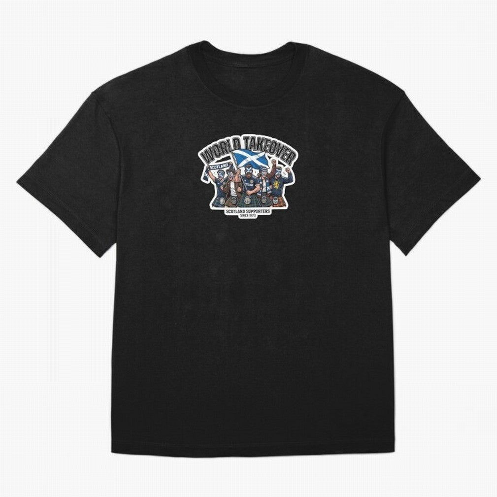 Scotland Soccer Fans Tartan Power Sticker 2026 Football Supporters Oversized T-Shirt Show Passion for the Stars of FIFA World Cup 2026 Group Stage for Fans of Neymar and France, Bringing Champion Mindset, Group Stage Buzz, Knockout Tension and
