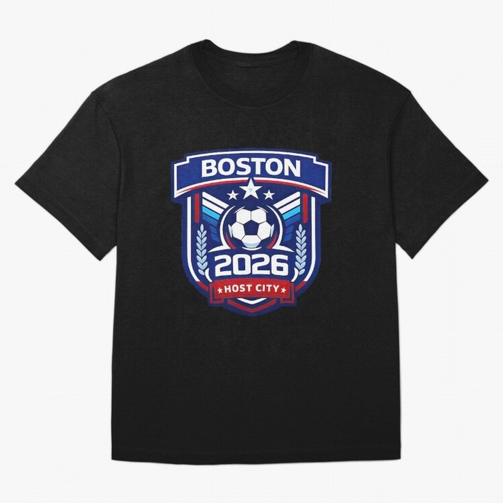Boston 2026 Host City Welcoming the World Cup Oversized T-Shirt Follow the Final Road of FIFA World Cup 2026 Spirit, Built around Argentina, France and Brazil, Mbappe, Stadium Memories, Football Loyalty, International Chants and Championship