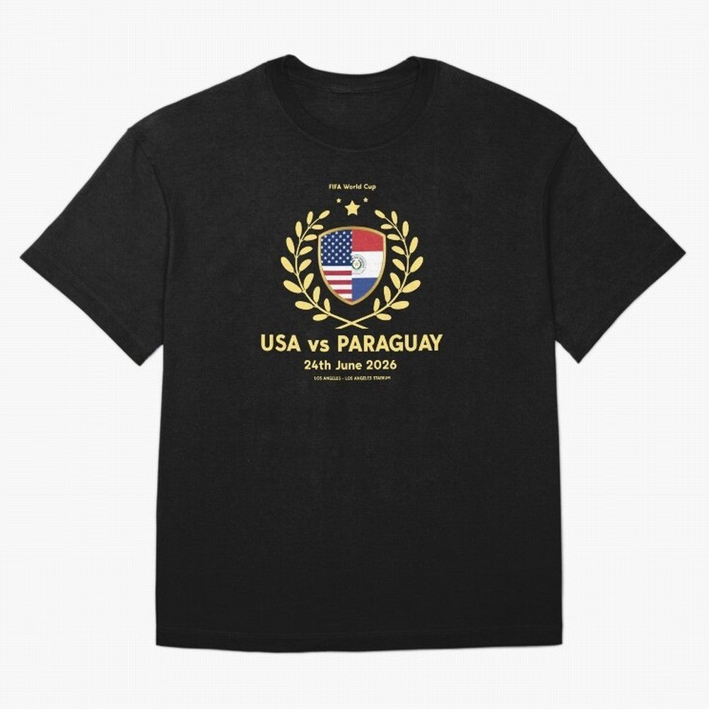 Copy of FIFA World Cup - USA v Paraguay Oversized T-Shirt Bring Retro Soccer Energy to FIFA World Cup 2026 USA Canada Mexico Inspired by Messi and Cristiano Ronaldo, Brazil Energy, Football Passion, Legendary Performances, Festival Vibes and