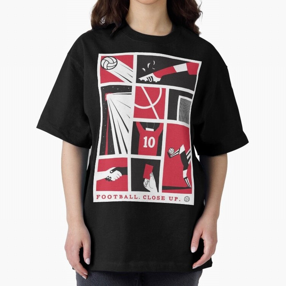 World Cup 2026 Soccer Celebration: United Football Fan Art Oversized T-Shirt Honor the Beautiful Game during Global Football Passion for FIFA World Cup 2026 USA Canada Mexico, Driven by CR7 and Messi, Spain, Soccer Culture, Superstar Moments,