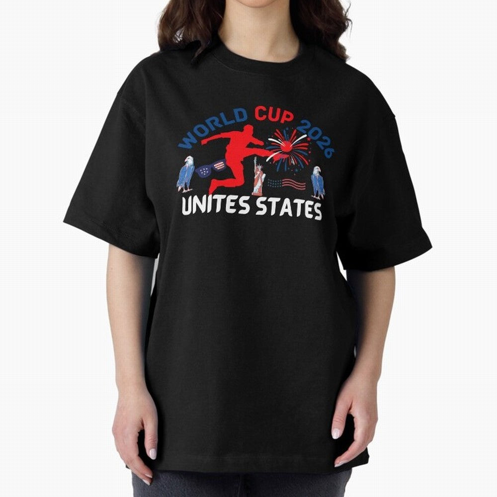 World cup 2026 unisex T-shirt World cup soccer North America 2026 Soccer World cup 26 USA Oversized T-Shirt Feel International Energy from Match Day Hype around FIFA World Cup 2026 USA Canada Mexico, CR7, England, Stadium Memories, Football