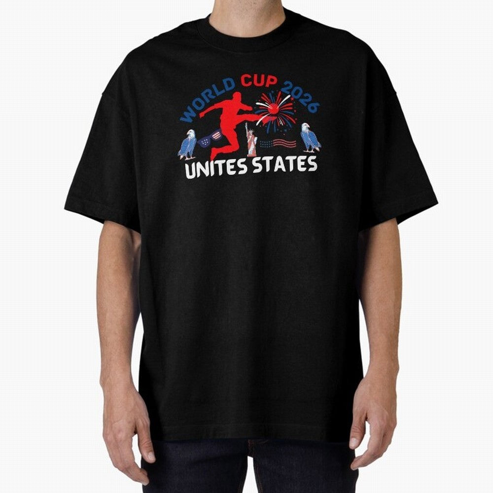 World cup 2026 unisex T-shirt World cup soccer North America 2026 Soccer World cup 26 USA Oversized T-Shirt Feel International Energy from Match Day Hype around FIFA World Cup 2026 USA Canada Mexico, CR7, England, Stadium Memories, Football