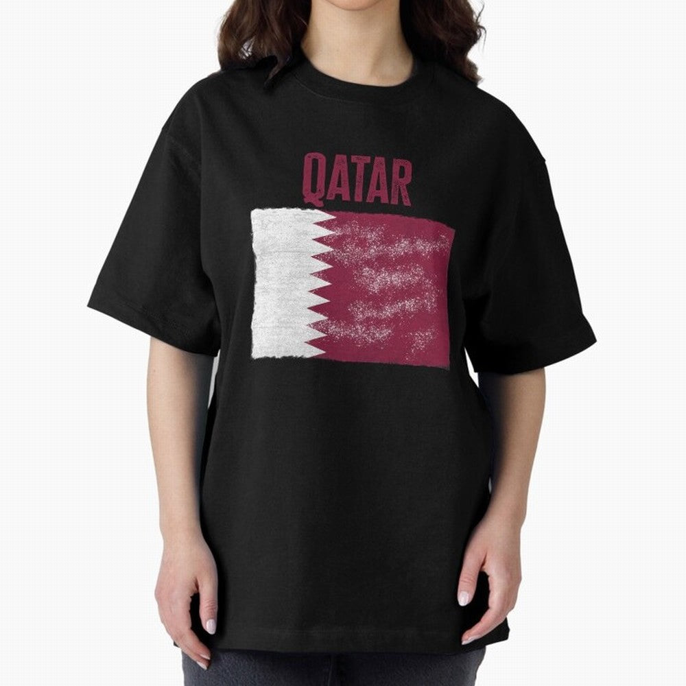 Qatar Oversized T-Shirt Bring a Champion Mindset to the FIFA World Cup 2026 Journey through Neymar Highlights, Brazil, Portugal and Argentina Pride, Stadium Memories, Football Loyalty, International Chants and Championship Tradition; Built for