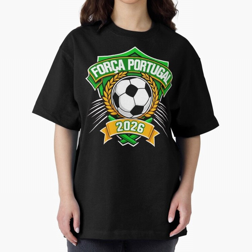 Portugal Fan Art for World Cup 2026 Oversized T-Shirt Celebrate Football Dreams Across the FIFA World Cup 2026 Journey through Messi, Neymar and Mbappe Highlights, Brazil Pride, Champion Mindset, Group Stage Buzz, Knockout Tension and Passionate
