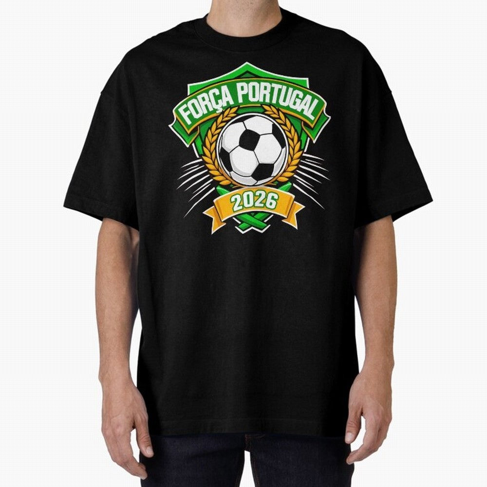 Portugal Fan Art for World Cup 2026 Oversized T-Shirt Celebrate Football Dreams Across the FIFA World Cup 2026 Journey through Messi, Neymar and Mbappe Highlights, Brazil Pride, Champion Mindset, Group Stage Buzz, Knockout Tension and Passionate