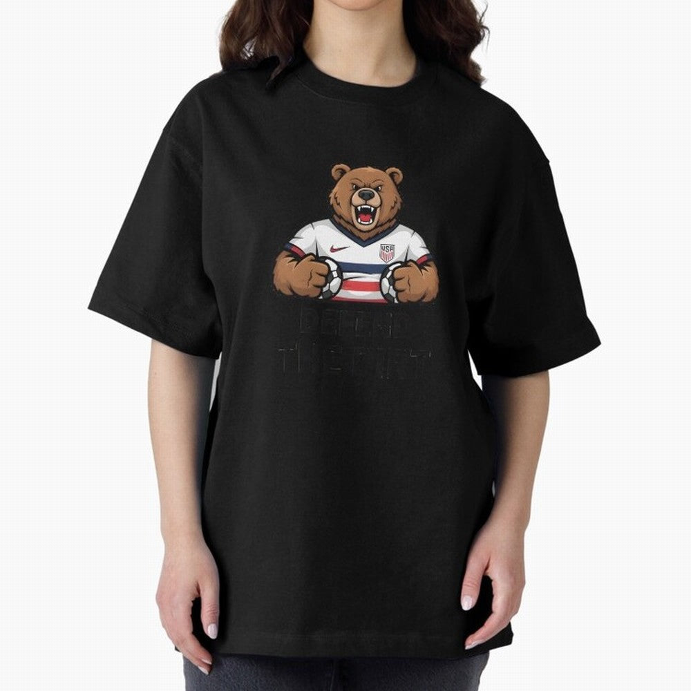 USA - World Cup 2026 Oversized T-Shirt Celebrate the Road through FIFA World Cup 2026 Group Stage for Fans of CR7 and Messi and France and Portugal, Bringing Vintage Soccer Flavor, Modern Football Stars, National Flags and Final Night Emotion;