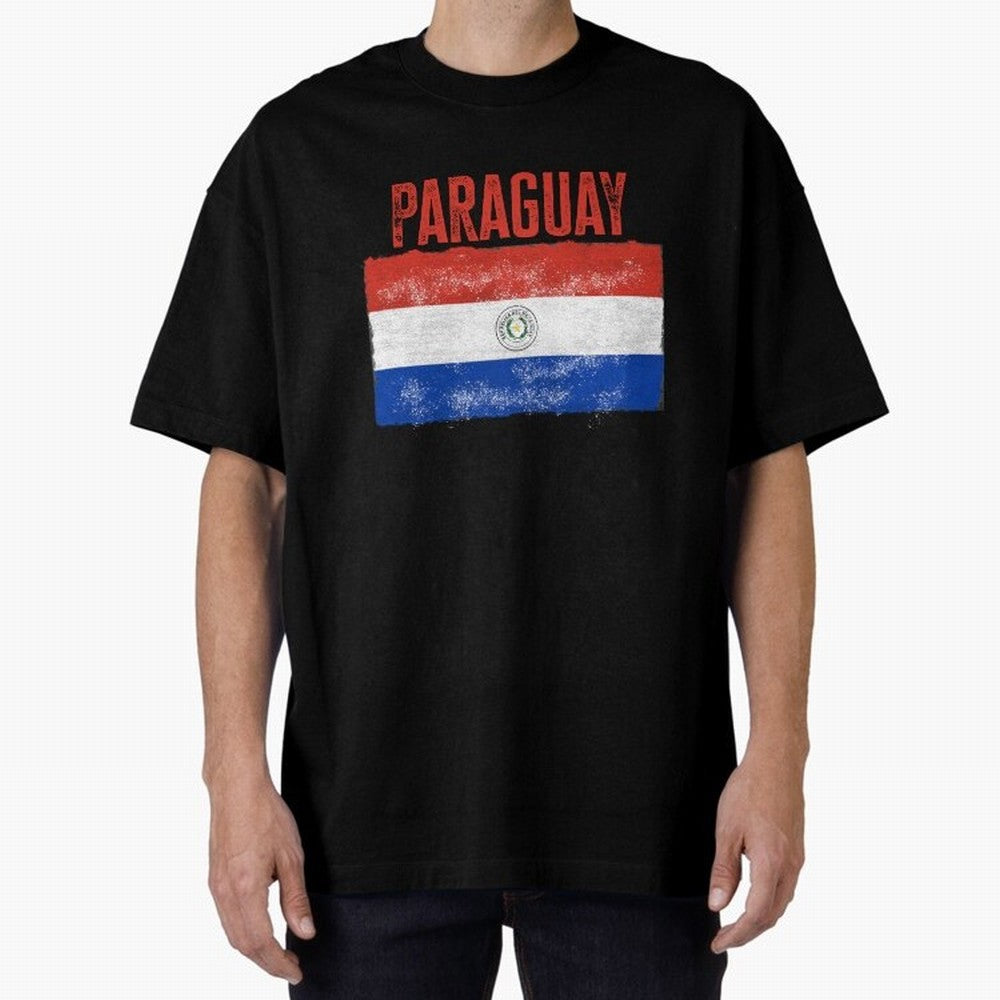 Paraguay Oversized T-Shirt Share FIFA World Cup 2026 USA Canada Mexico Spirit, Made for France and Portugal, Mbappe and Neymar, Football History, Final Match Energy, Crowd Noise and Once in a Lifetime Moments; Made for Die Hard Supporters, Soccer