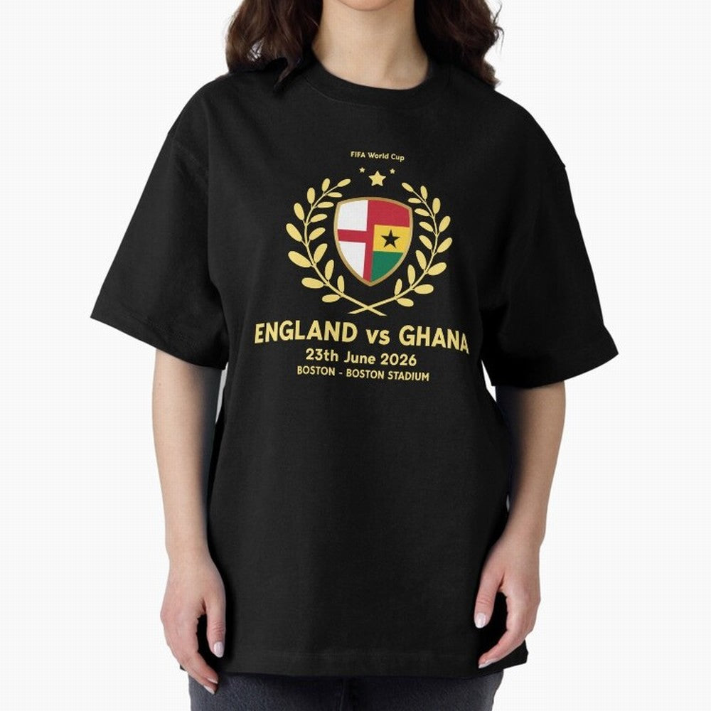 FIFA World Cup - England v Ghana Oversized T-Shirt Carry National Pride through the FIFA World Cup 2026 Group Stage Journey through Cristiano Ronaldo, Haaland and CR7 Highlights, Spain Pride, Classic Soccer Heritage, Championship Pressure, Fan